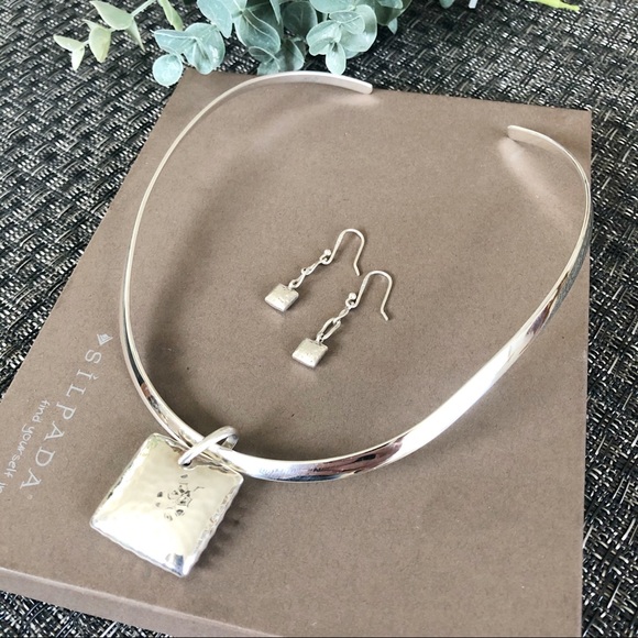Silpada Jewelry - SILPADA Silver Choker & Hammered Pendant/Earrings